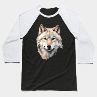 watercolor wolf face Baseball T-Shirt